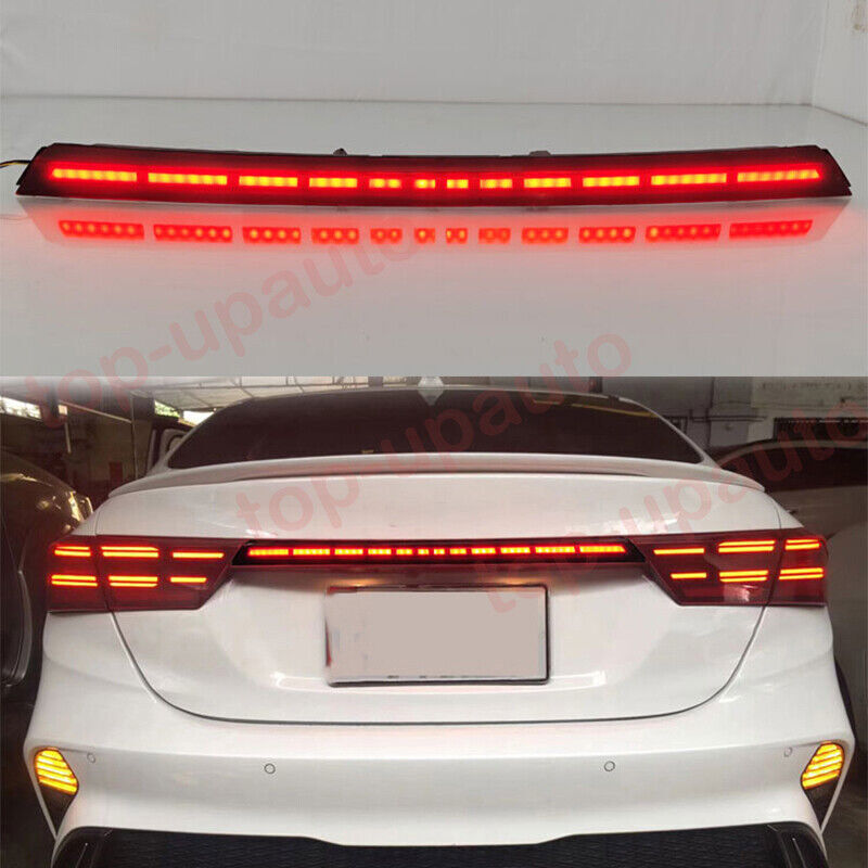 for Kia Forte 2019-2023 GT-style LED Rear Trunk Brake Light Bar Strip Tail Lamp