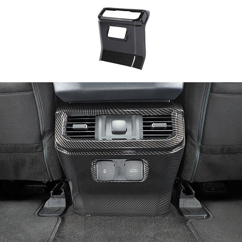 for Ford F150 2021-2023 Carbon Fiber Rear Row Air Outlet Vent frame Cover Trim