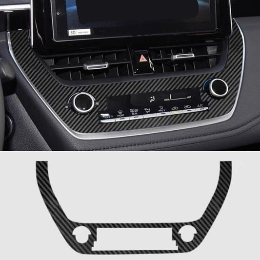 for Toyota for Corolla 2020-24 Carbon Fiber Sticker Console AC Button Frame Cover