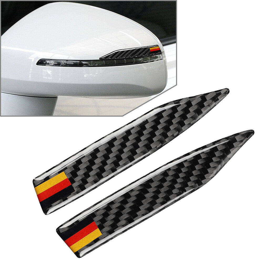 Rearview Side Mirror Anti-collision Anti-rub Strip Protector Trim Carbon Blk