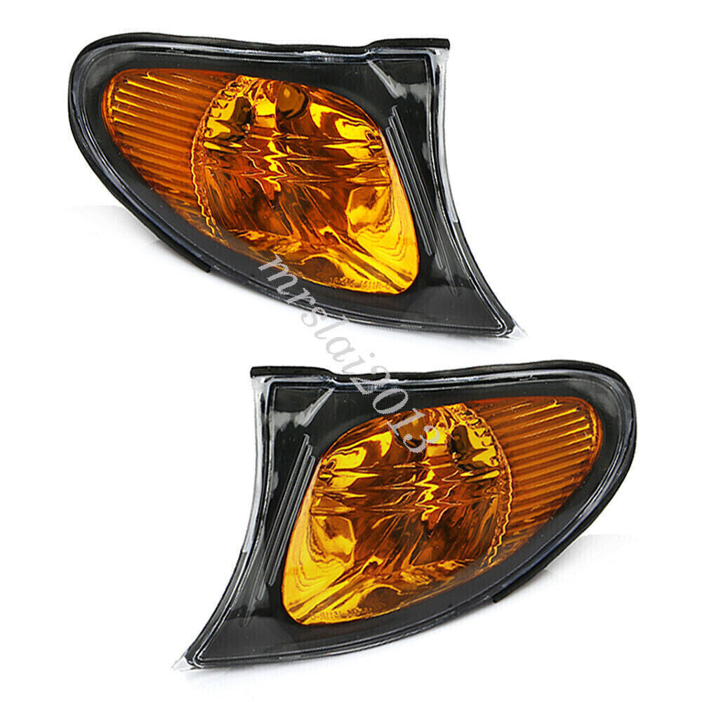 for BMW 3 Series E46 2002-2005 Pair Sedan Wagon Amber Turn Signal Corner Lights