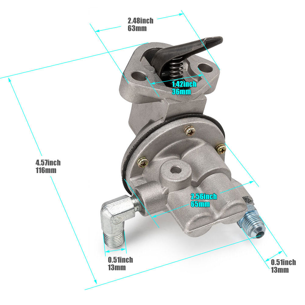 Fuel pump with gasket 23100-78002-71, suitable for Toyota forklift 4P and 5R engine parts.