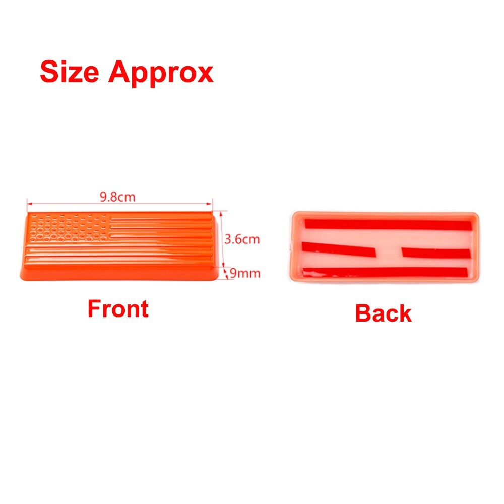 1X Orange ABS Front Grille Letter Emblem Decor Cover Trim for Ford Bronco 2021+