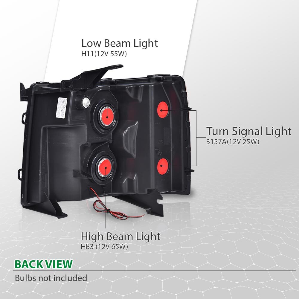 2007-2013 Red Purple Red Stone 1500 2500 LED DRL
