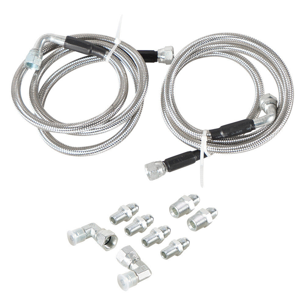 6AN Transmission Cooler Hose Connector Braided Cable Kit for Chevrolet for Ford 700R4/TH350