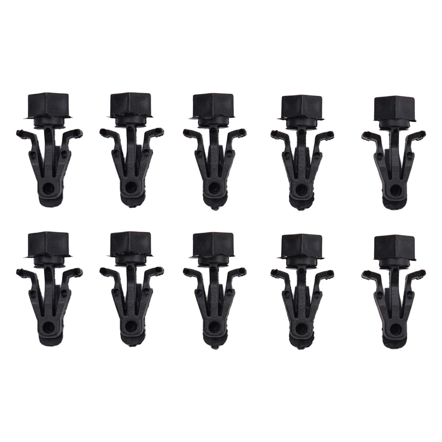 10x Car Bumper Grille Retainer Fastener Clips Bumper Hood Clips for Nissan /Black