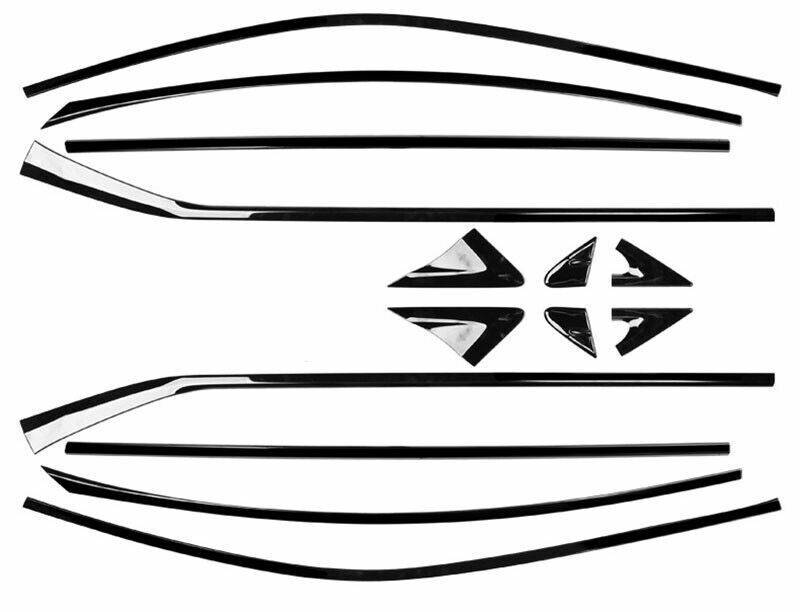 Glossy Black Door Window Frame Sill Molding Trim for Lexus ES350/300h/250 19-22