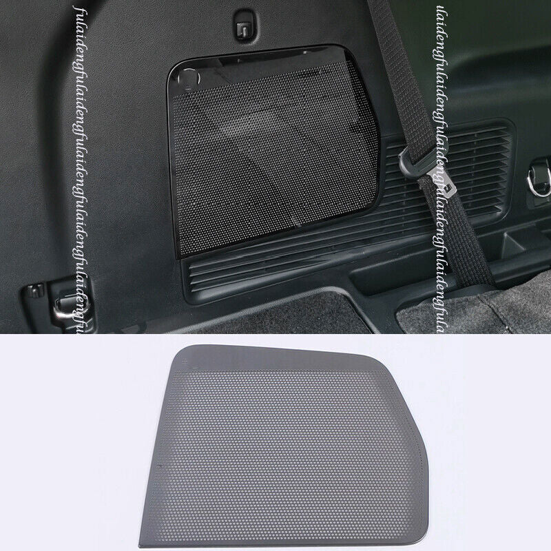for Ford Explorer 2020-2022 Black Steel Rear Door Trunk Audio Speaker Cover trim