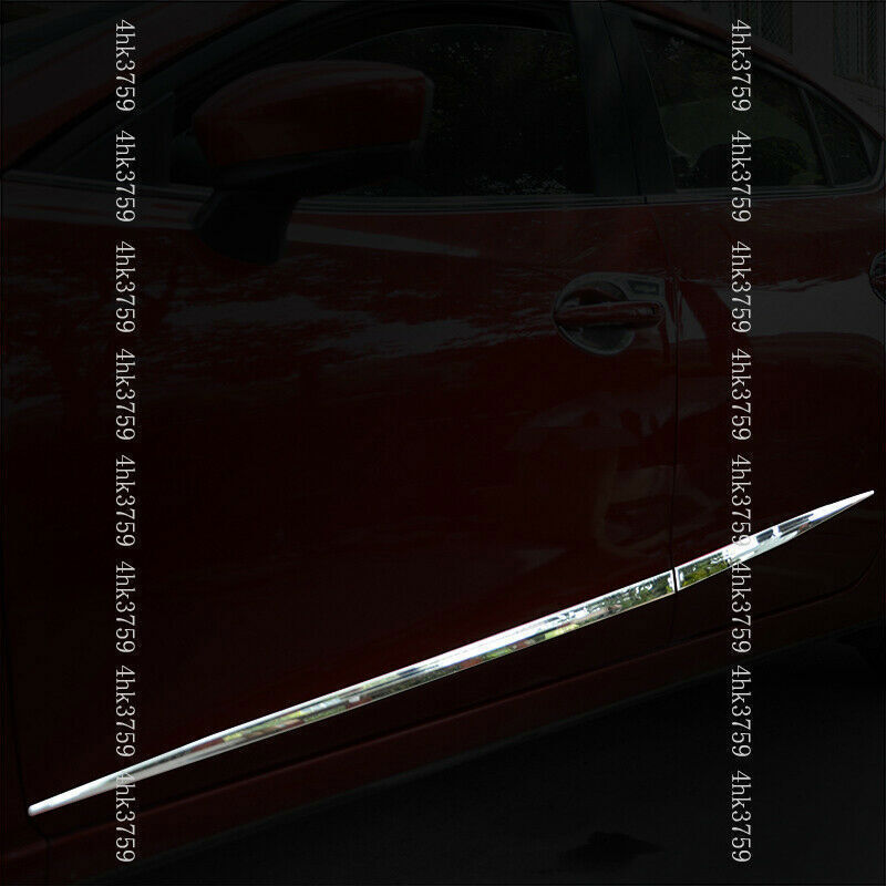 for Mazda 3 Axela Sedan 2014-2018 Chrome Body Side Door Trim Molding Cover Steel
