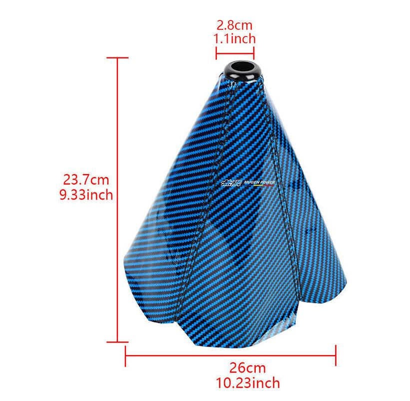 Car Gear Shift Knob Boot Racing Transmission Protective Cover, Mugen Blue Carbon, for Honda for Acura .