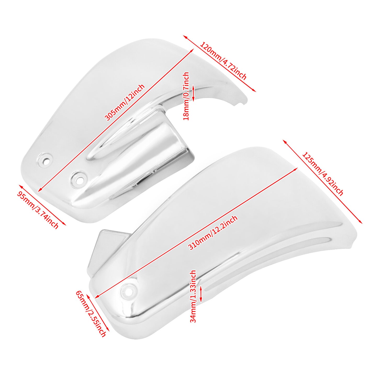 Chrome Battery Side Fairing Covers Fits For Fatboy Breakout FLFB FXDR 2018-2023