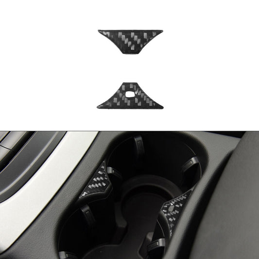 2Pcs Center Cup Frame Trim Cover Decoration Carbon Fiber for Audi Q5 2009-2017