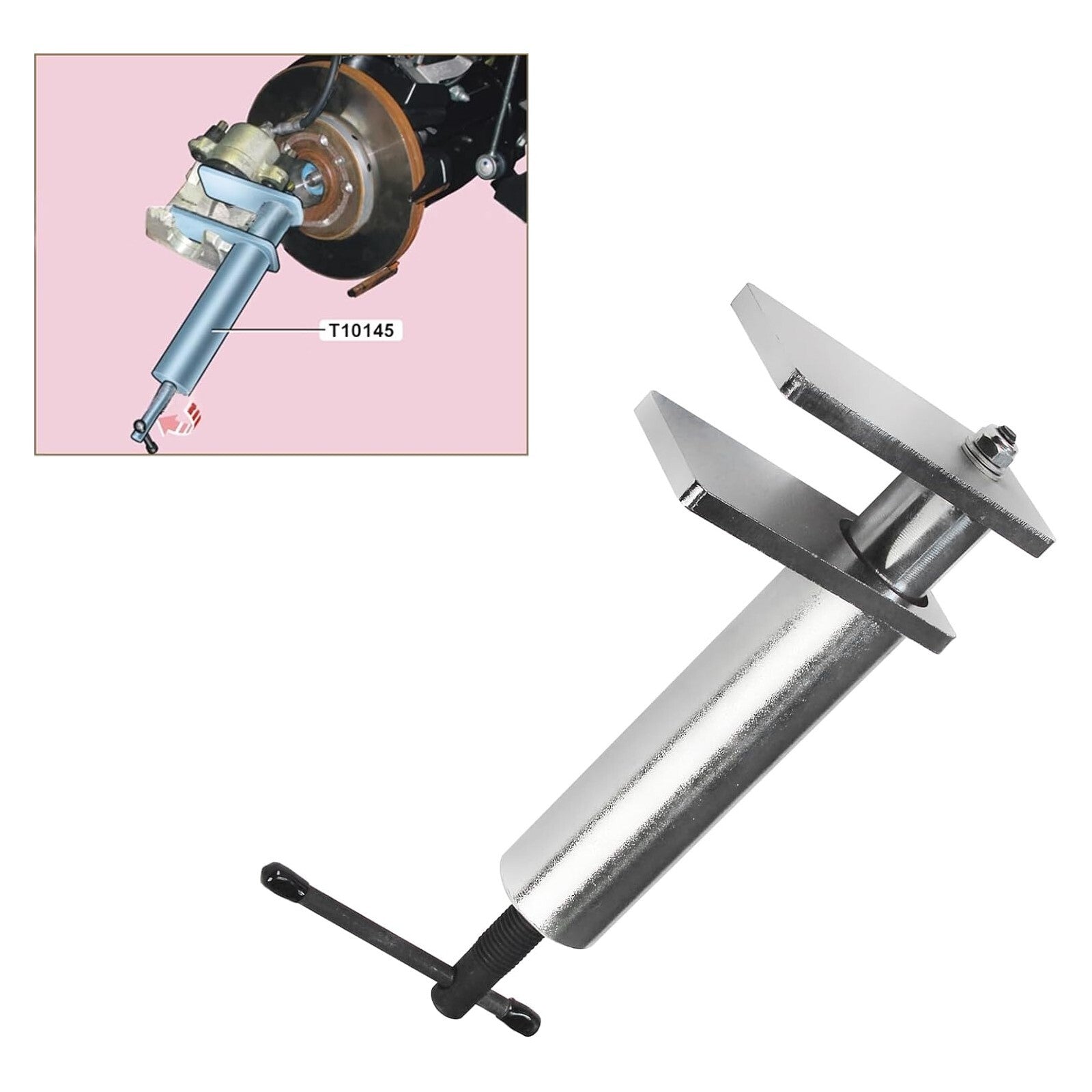 Multi-piston brake pad mounting caliper tool is suitable for most 1/2/4/6 piston brakes.