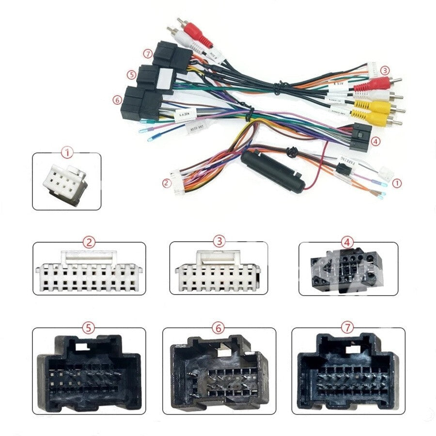 Car Radio Cable Wiring Harness Adapter Canbus Fit for GMC Yukon 2007-2014 16Pin