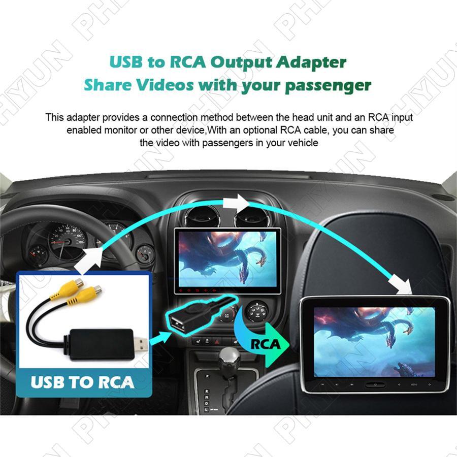 1¡Á Video Output Adapter Converter USB To RCA Interface For Android Stereo Player