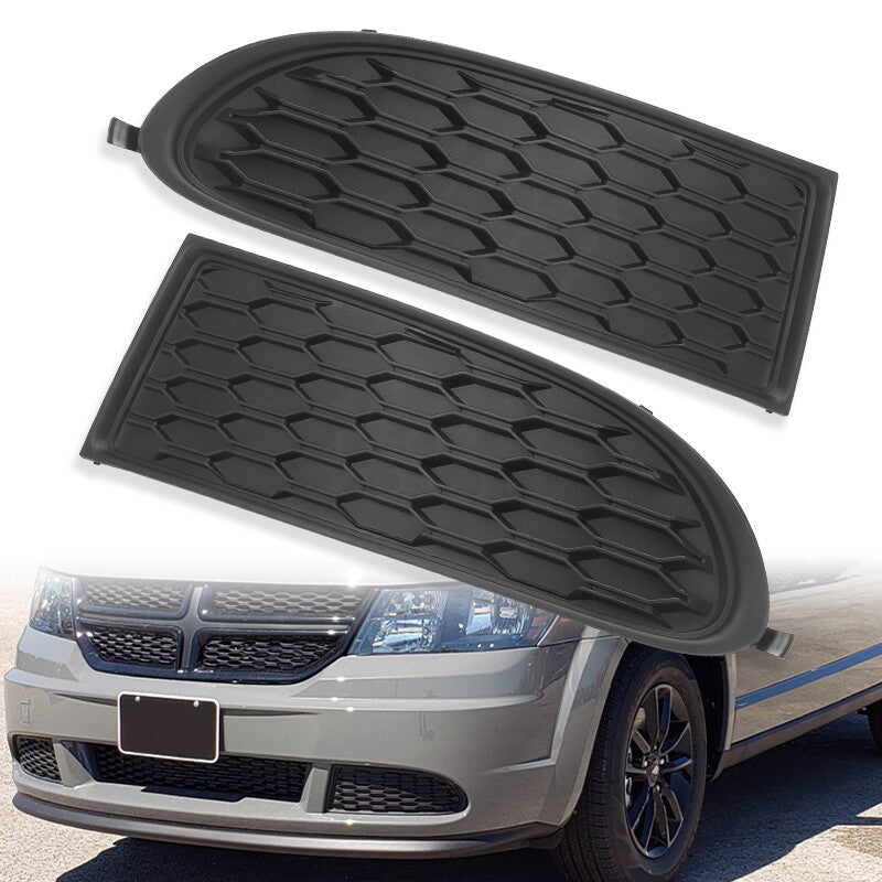 Pair Bumper Fog Light Lamp Bezel Cover Replacement for Dodge Journey 2011-2020