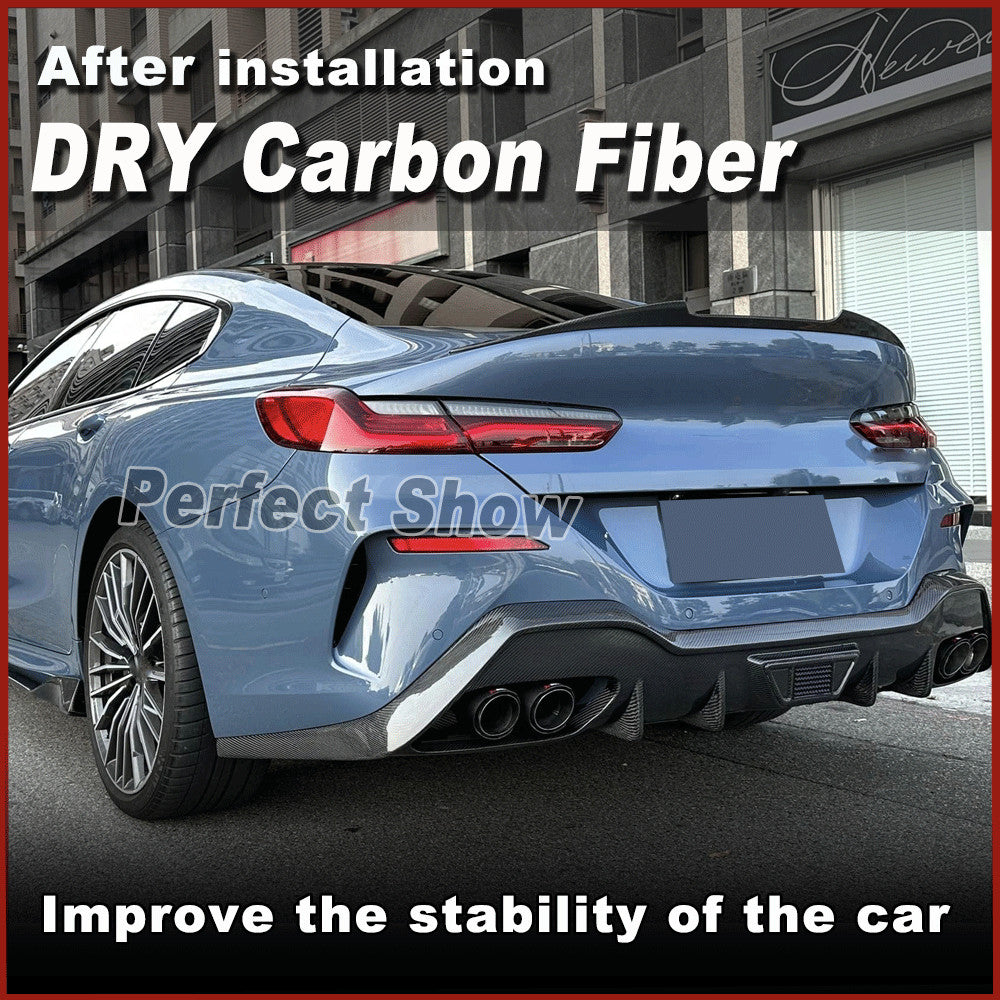 for BMW 8 Series G16 M850i M-Sport 2018-2024 DRY Carbon Rear Bumper Diffuser Lip