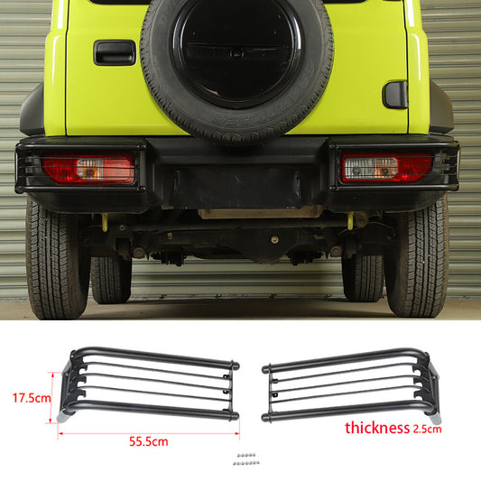 2¡ÁAlloy Black Rear Taillight Lamp Protector Guard Cover for Suzuki for Jimny 2019-23