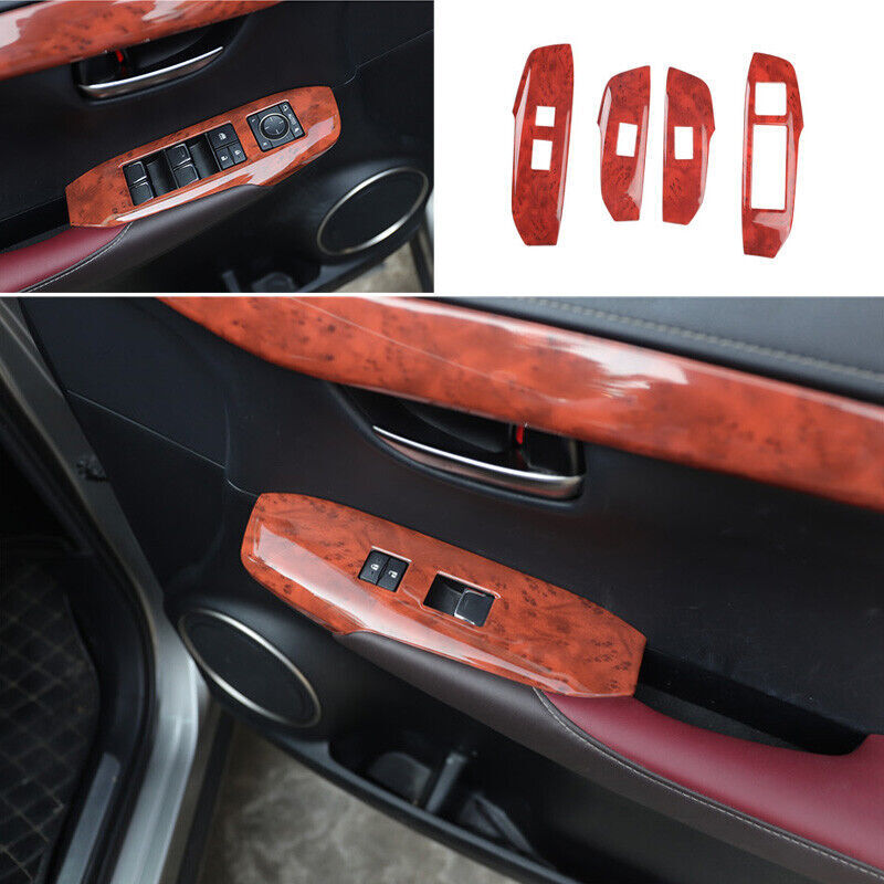 for Lexus NX200t 300h 2015-2021 Wood Grain Window Lift Switch Button Panel Trim