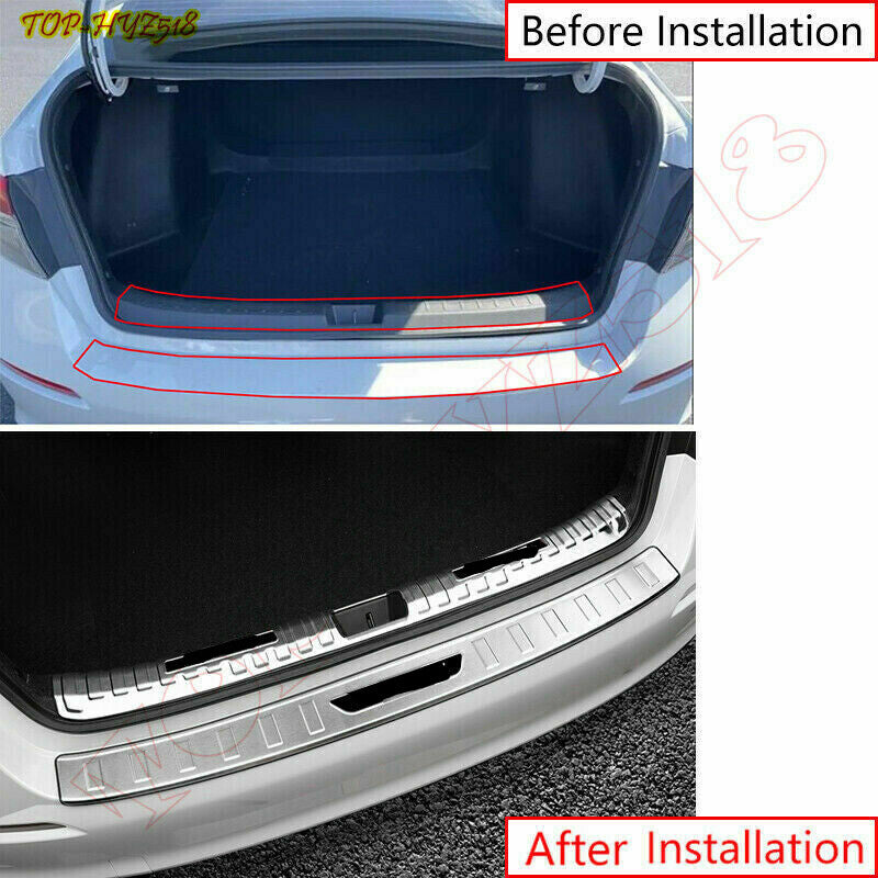 Silver Steel Rear Bumper Door Sill Plate Protector Cover for Honda for Civic 2022-23