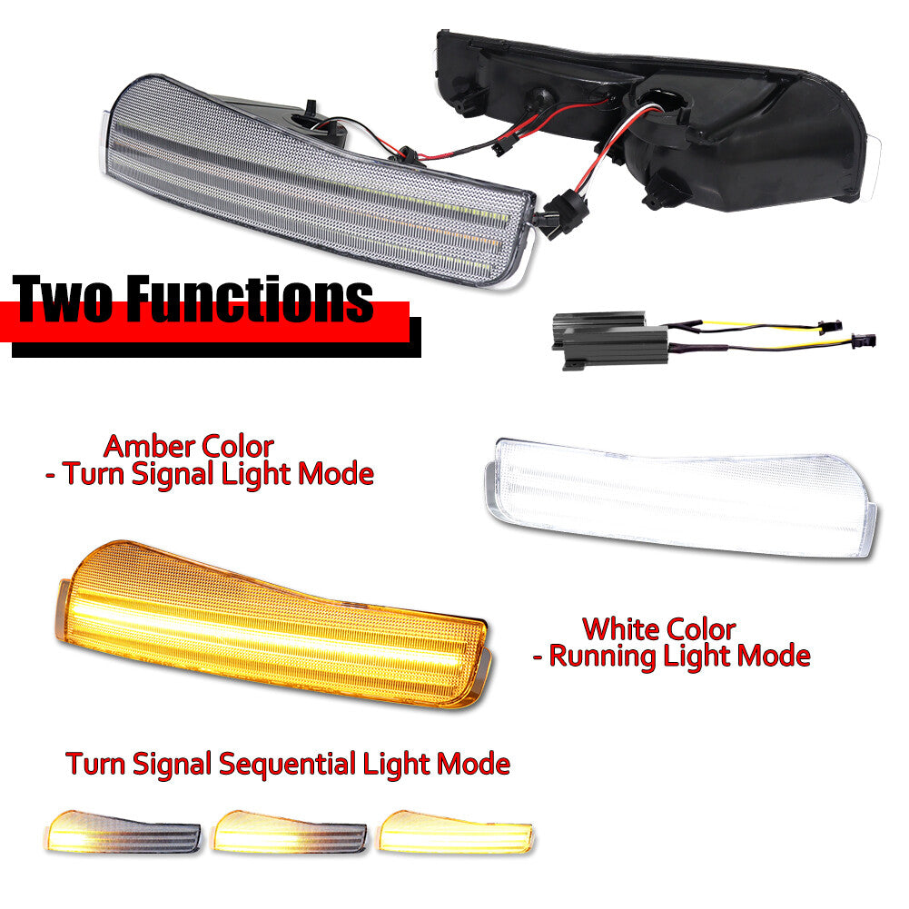 Transparent SWITCHBACK LED front turn signal lights suitable for 93-97 for Pontiac Firebird Trans Am