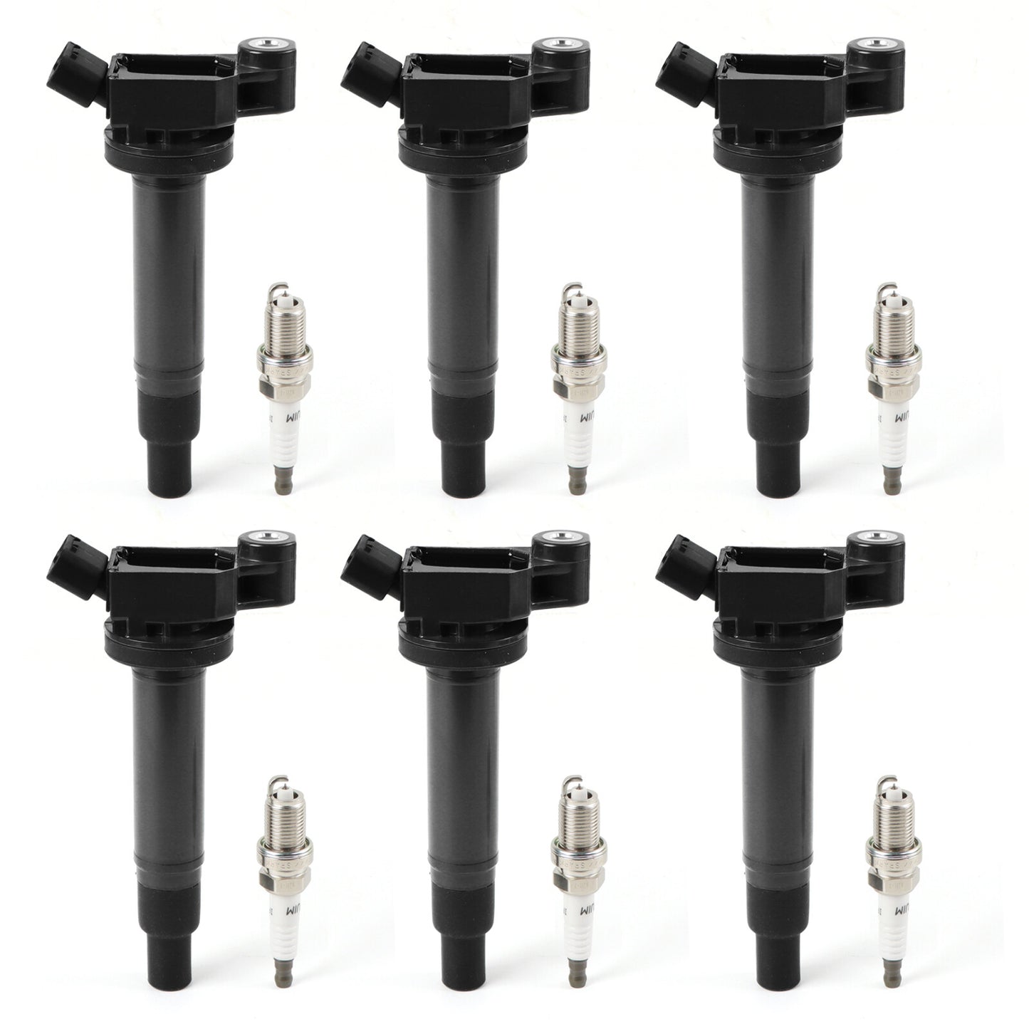 6X Ignition Coils + Spark Plugs For 2001-2010 for Toyota Highlander 3.3L V6 UF-267