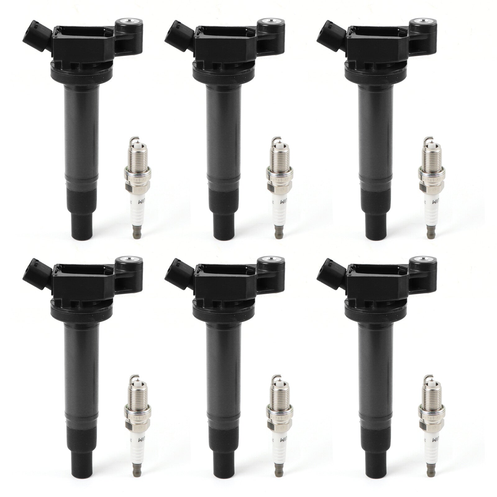 6X Ignition Coils + Spark Plugs For 2001-2010 for Toyota Highlander 3.3L V6 UF-267