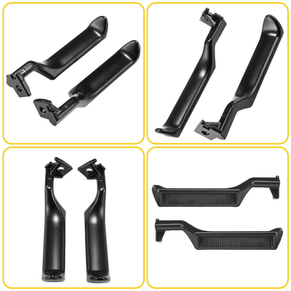 Black Metal Inside Door Handles Pair LH RH For 87-96 for Ford F150 F250 F350 Truck