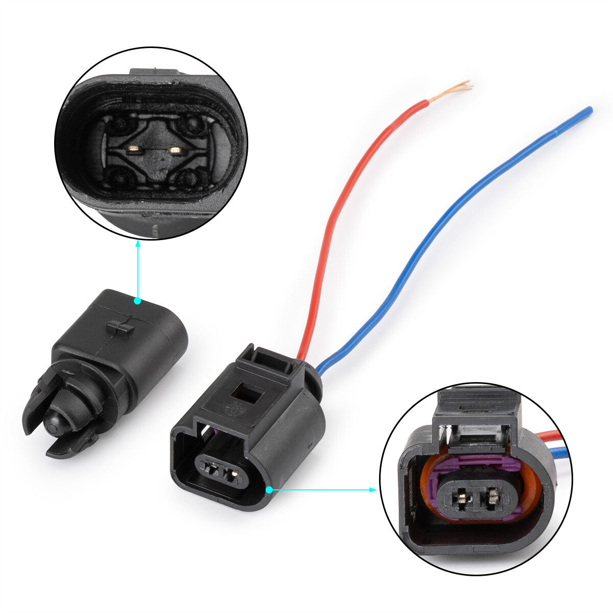 Suitable for Audi ambient air temperature sensor 2-pin connector plug wiring harness