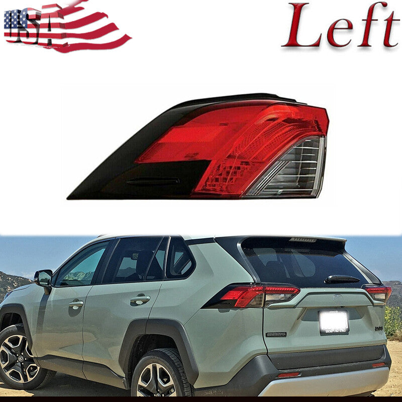 The new LED taillights and rear brake lights on the left side are compatible with the for Toyota RAV4 (2019-21).