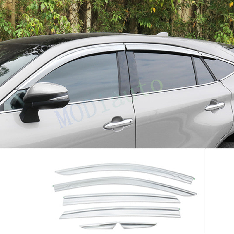for Toyota Venza 2021-2023 Chrome ABS Window Visor Vent Sun Shade Rain Guard 6x