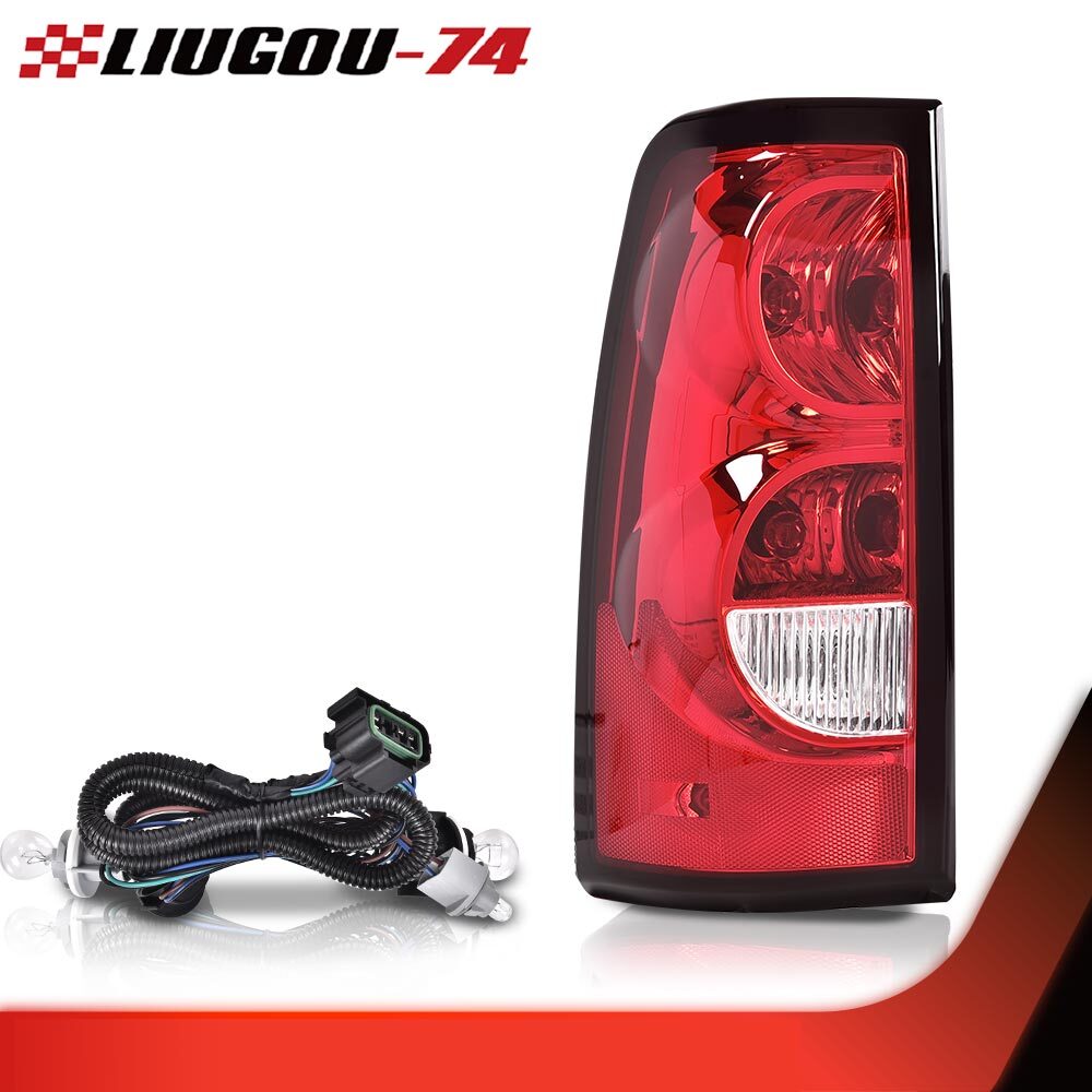 One-piece rear taillight with wiring harness for 2003-2006 for Chevrolet Silverado