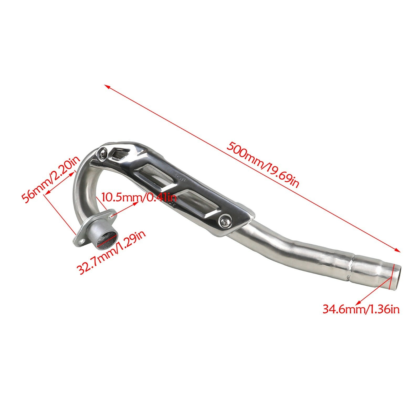 Motorcycle exhaust muffler, vertical engine, 150cc, 200cc, 250cc, Apollo off-road racing