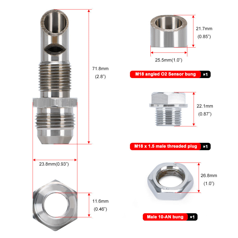 Universal Stainless Steel E-VAC Scavenger Kit include 304 Exhaust Vacuum Fitting