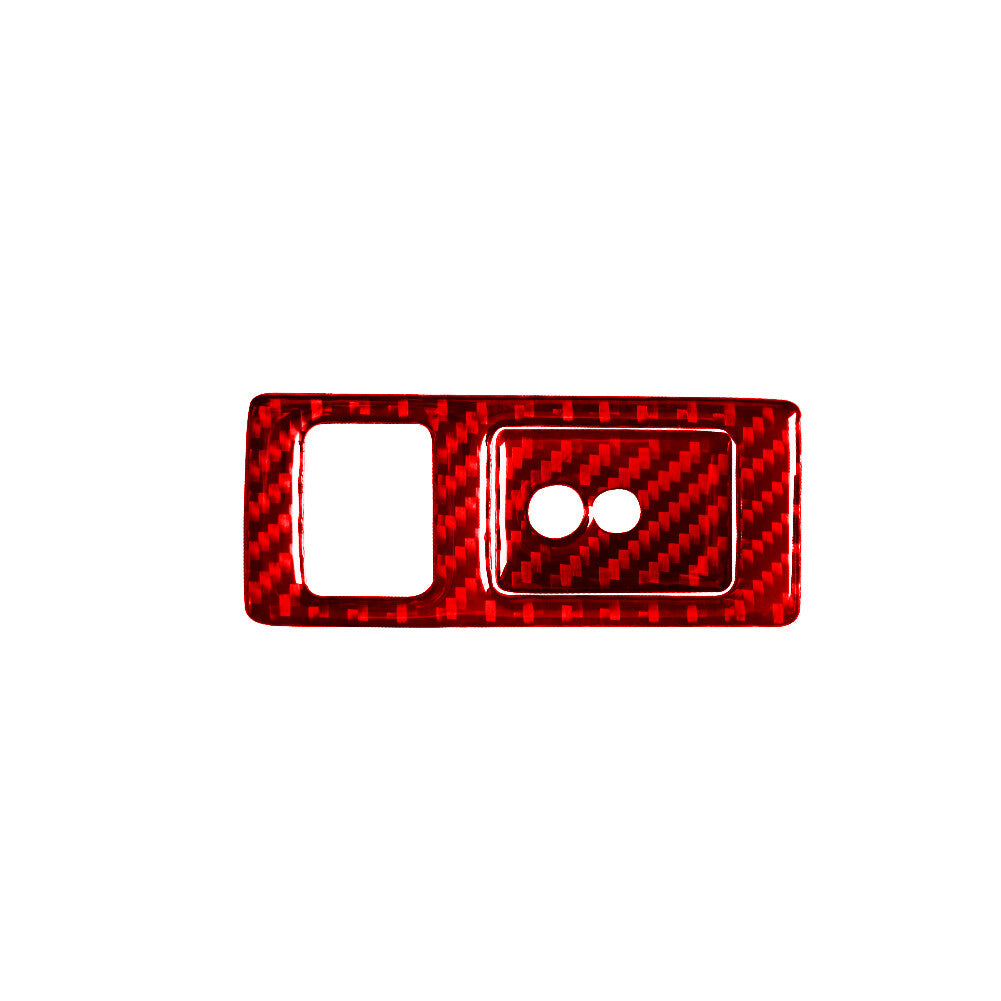 Red Carbon Fiber Headlight Switch Trim for Land Rover Discovery Sport 2015-2019