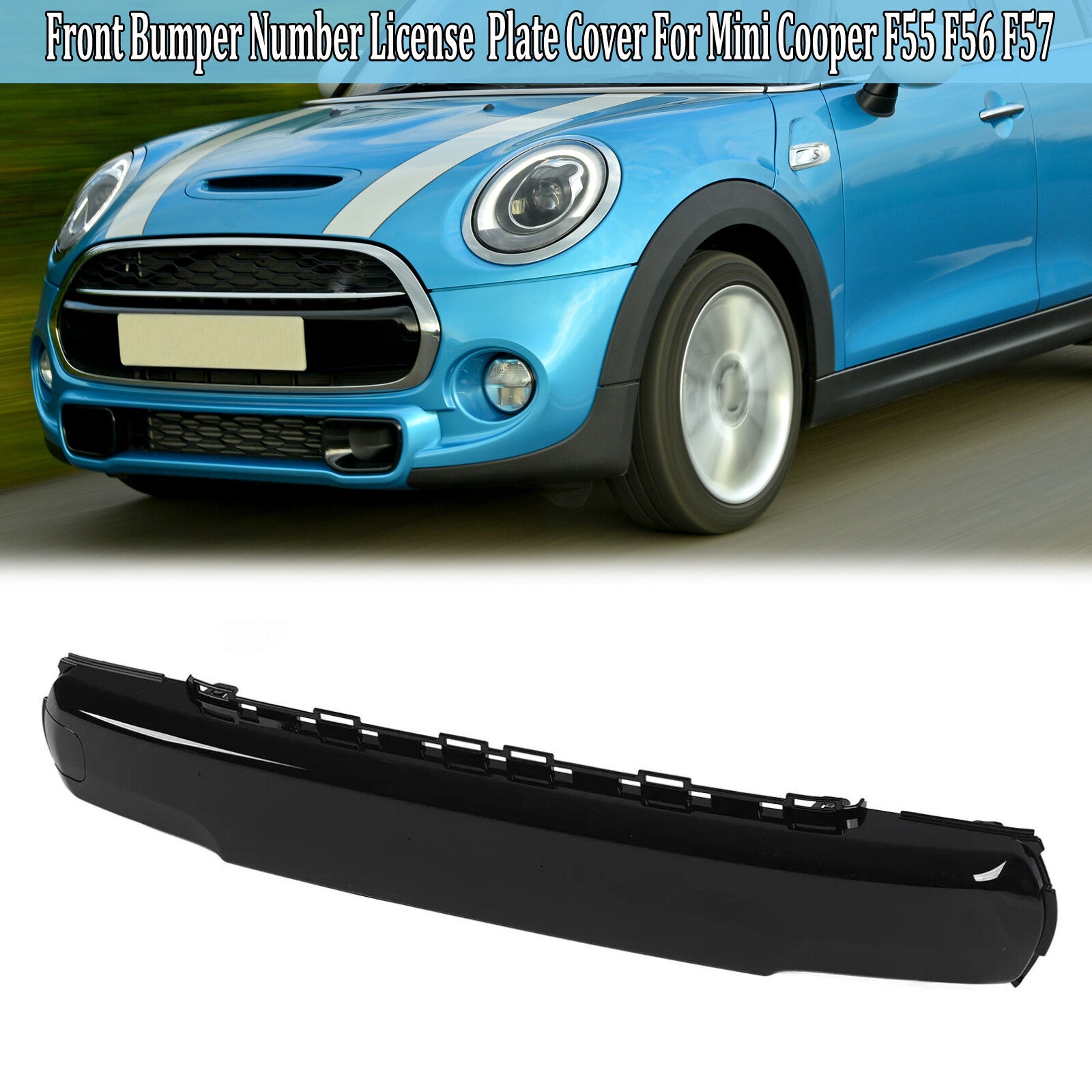 Front center license plate holder cover suitable for 13-19 for Mini Cooper F55 F56 F57