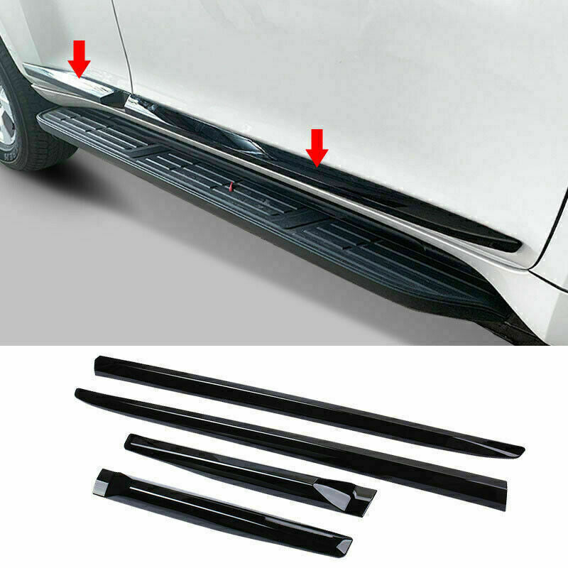 for Toyota Prado FJ150 2010-21 Black Body Side Door Molding Cover Decor Trim 4P