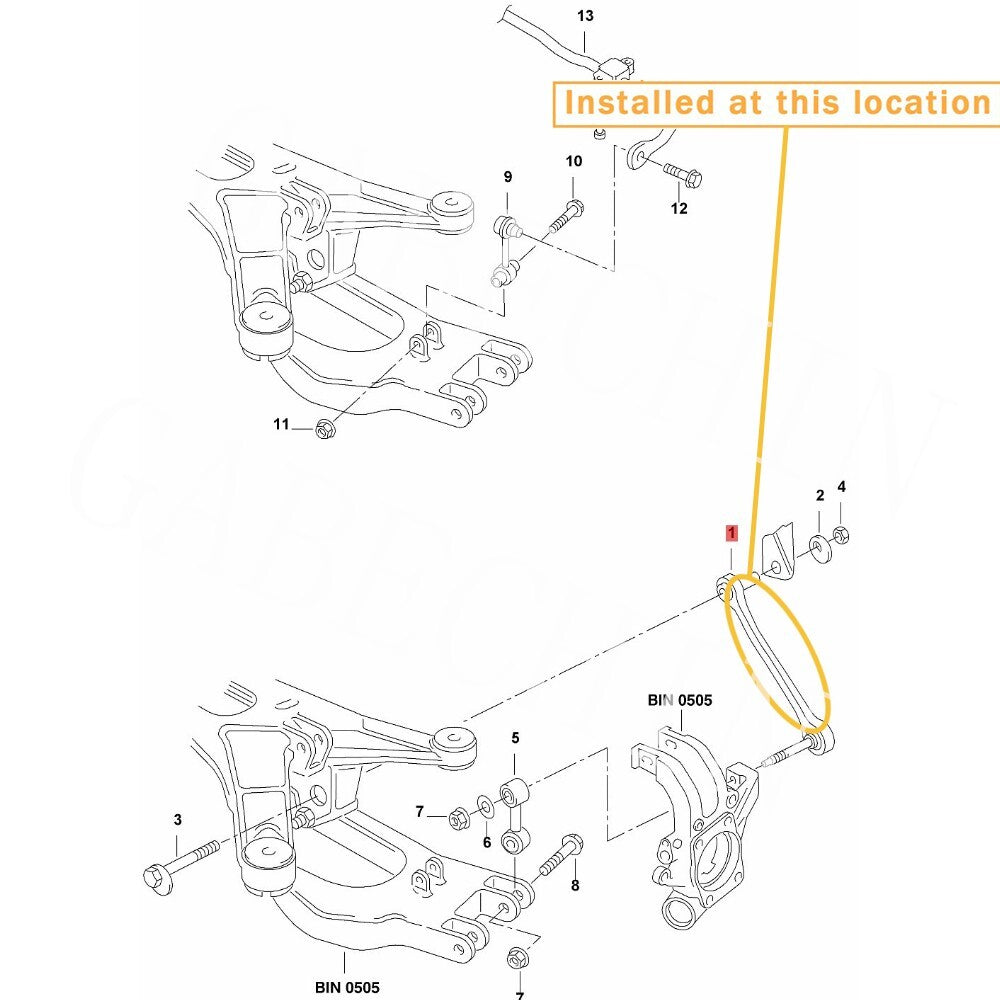 for Bentley GT Flying Spur rear steering tie bar end : 4E0501529D
