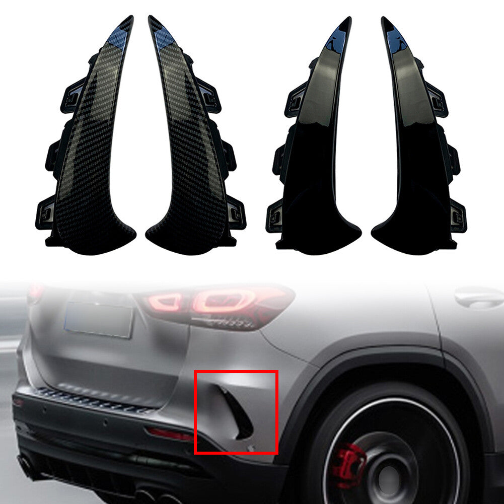2XRear Bumper Splitter Spoiler Canard Air Vent Fit for Mercedes-Benz GLA200 260 H247