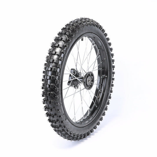17-inch front wheel, 70/100-17 tire, rim assembly, dirt pit bicycle, Apollo 125cc cooler
