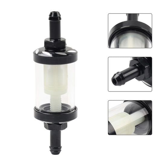 8MM 5/16 Inline Reusable Motorcycle Gas Fuel Filter Universal
