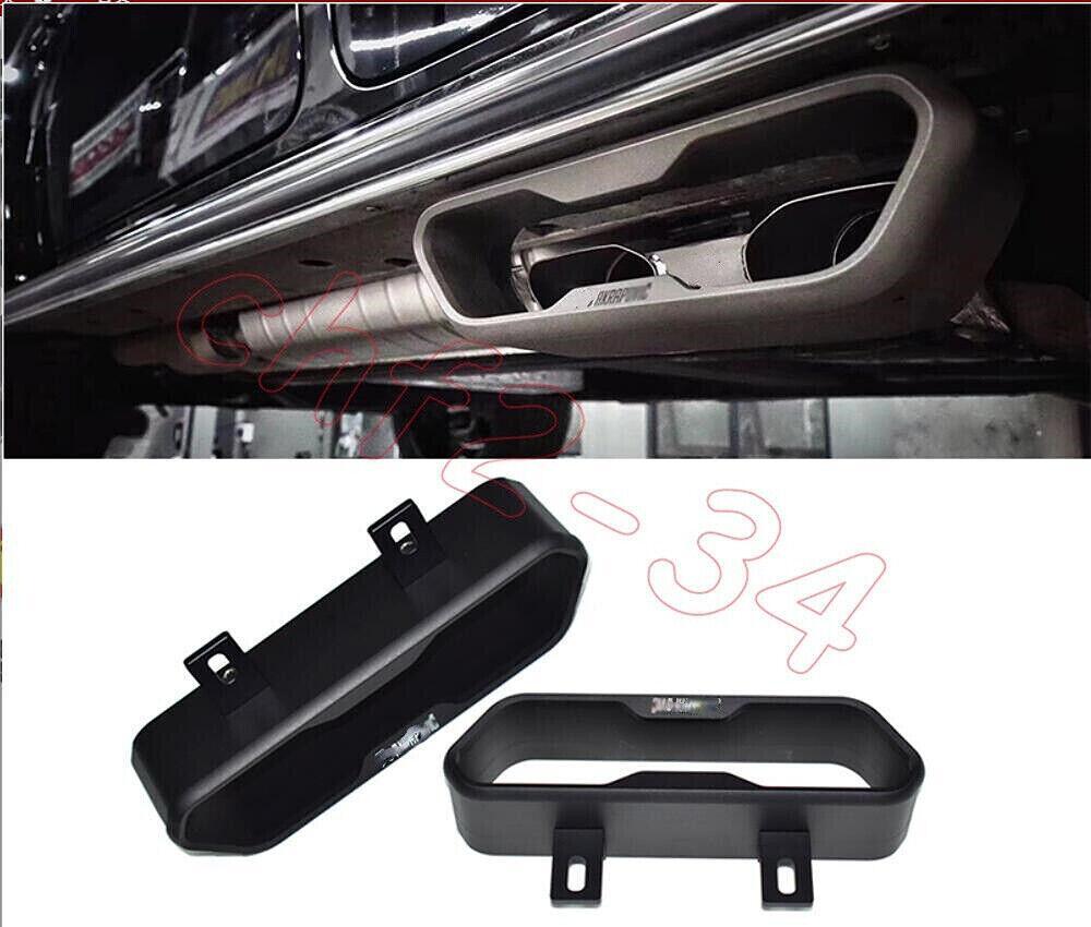 Black aluminum exhaust muffler decorative cover for Mercedes W463A W464 G63