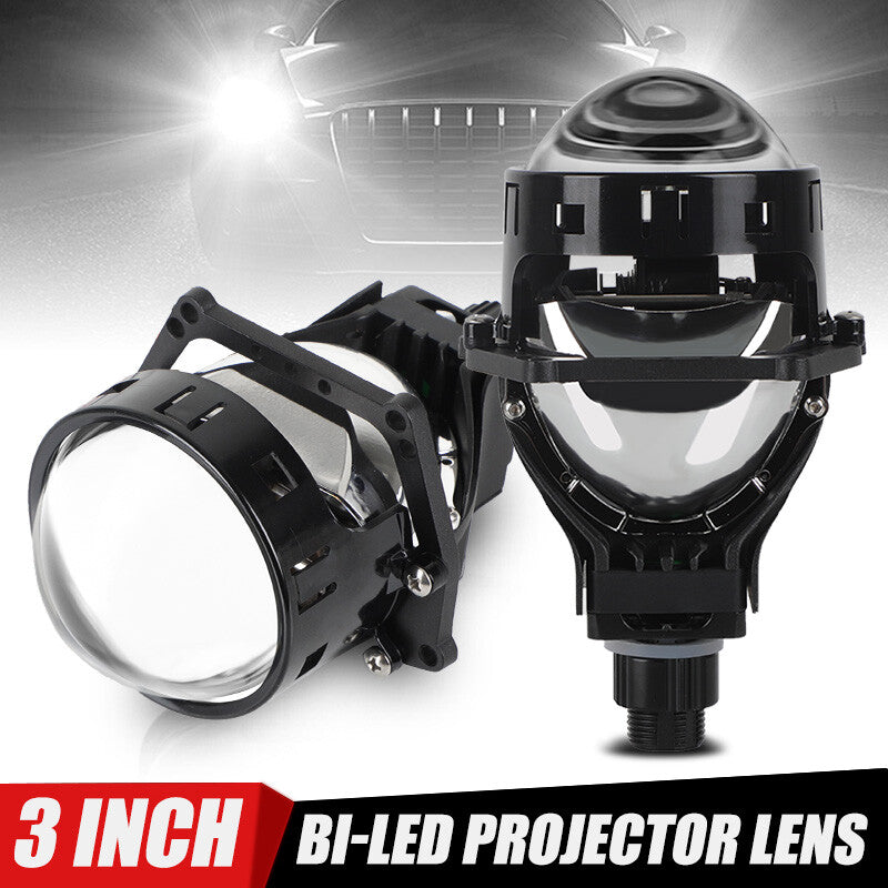 2x 3.0inch Bi LED Projector Lens LHD Headlight Kit 5000K Hi-Lo H4 H7 9005 9006