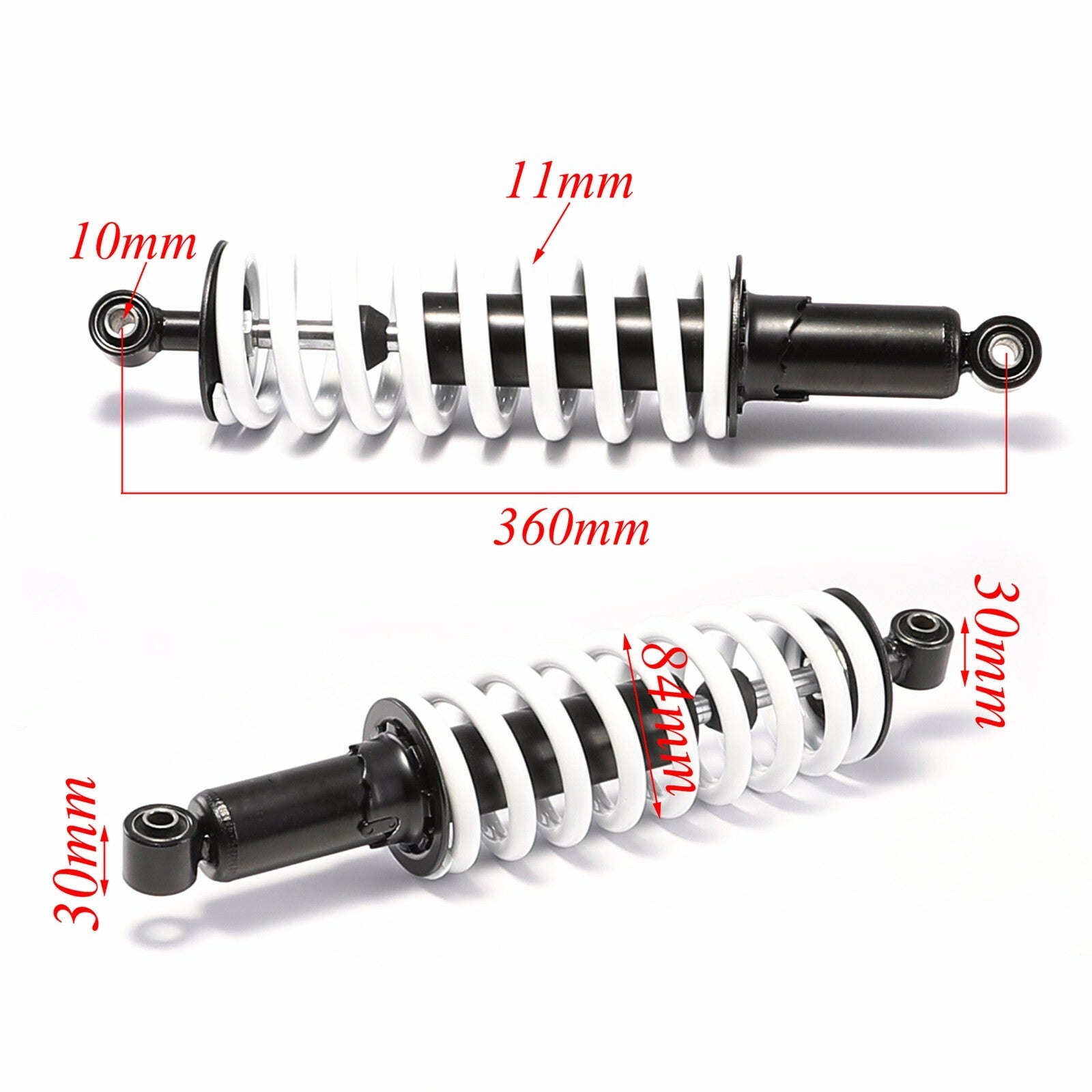 4x360mm 14-inch rear shock suspension suitable for all-terrain vehicles, off-road vehicles, pit bikes, go-karts