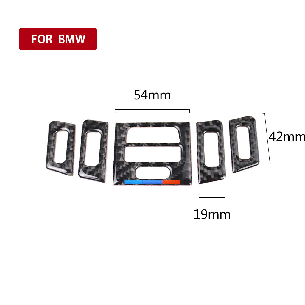 for BMW 3 Series E92 E90 02 Carbon Fiber Dashboard Air Vent Outlet Panel Trim