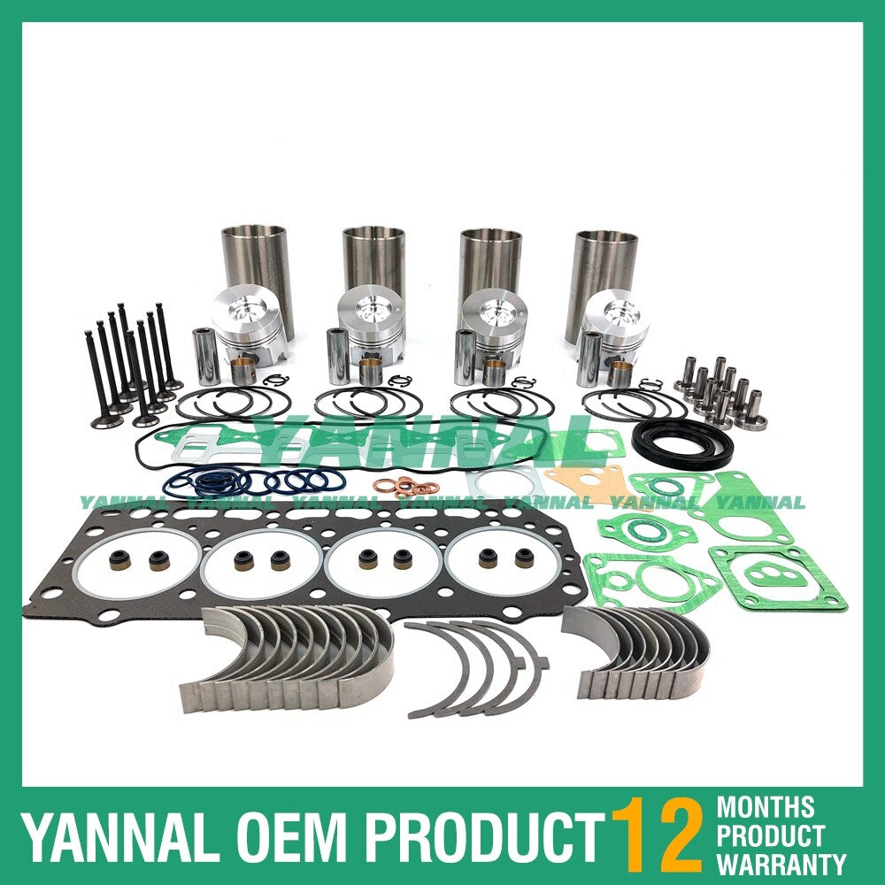 Overhaul and rebuild kit, piston rings, full head washers, bearings suitable for Yanmar 4D84-2