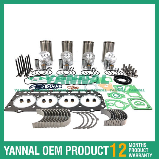 Overhaul and rebuild kit, piston rings, full head washers, bearings suitable for Yanmar 4D84-2