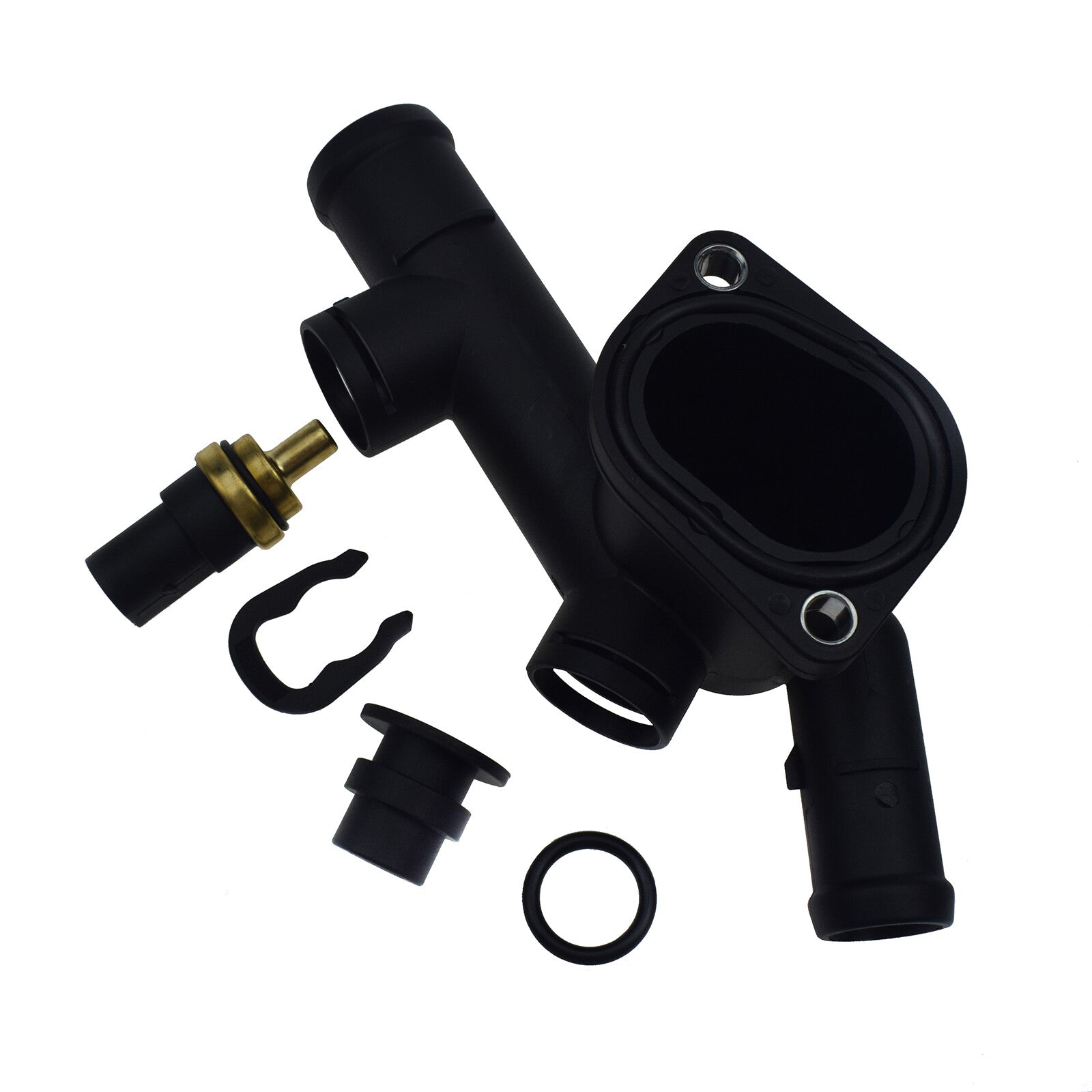 Coolant hose flange with gasket circular sensor kit for 98-05 for Volkswagen Beetle 2.0L