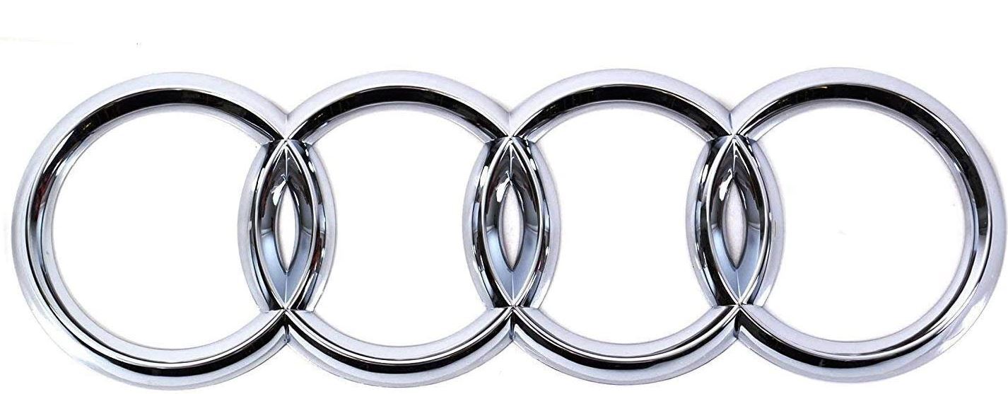 Suitable for Audi rear badge ring boots Trunk badge sticker chrome silver 230 mm