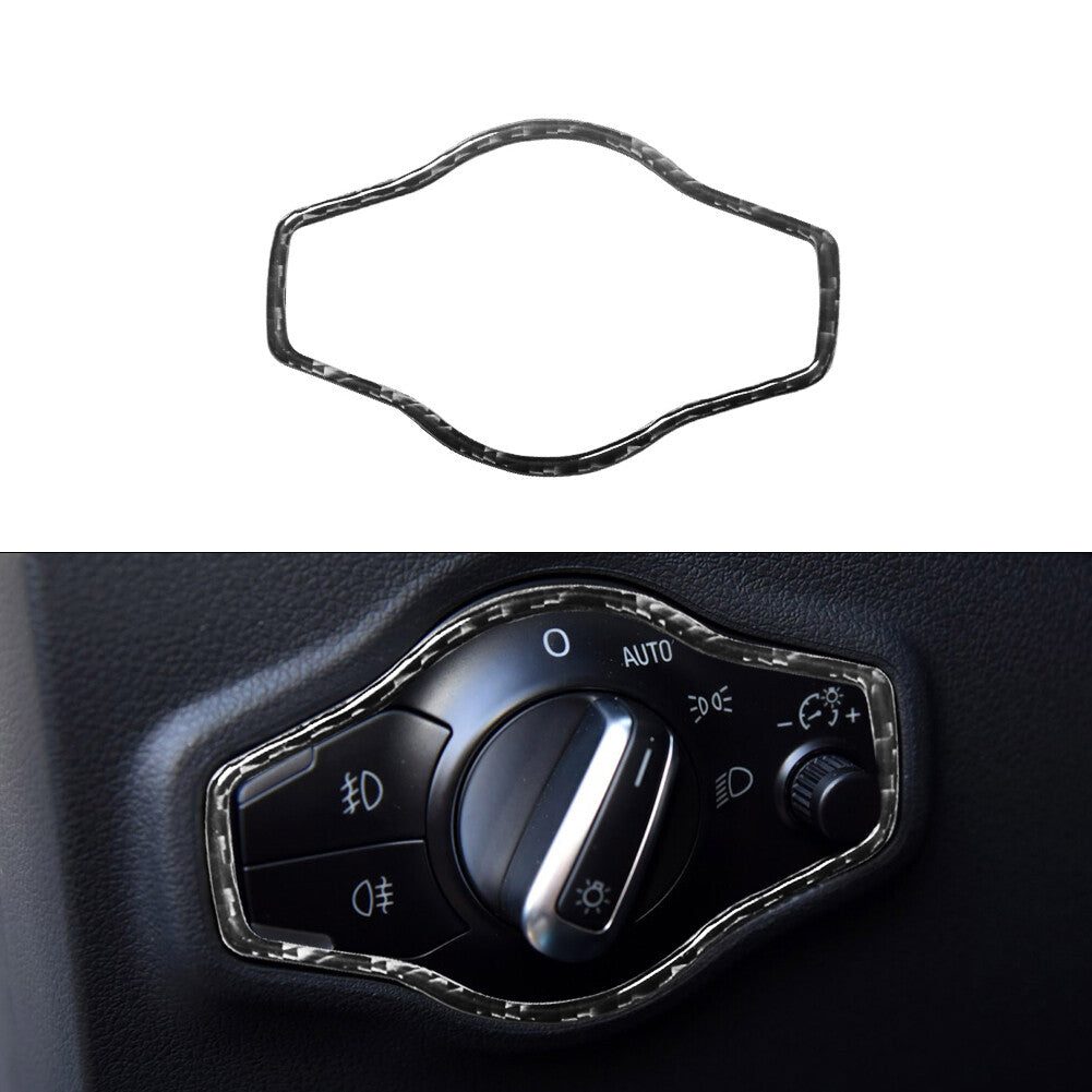 for Audi Q5 2009-2017 Carbon Fiber Headlight Control Knob Trim